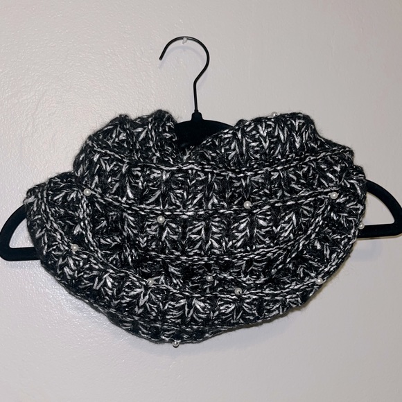 Betsey Johnson Accessories - Betsey Johnson Infinity Scarf w/ pearl decor